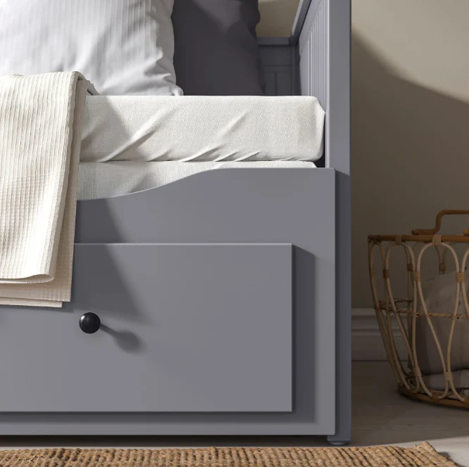 Letto divano IKEA HEMNES con 3 cassetti – Grigio, 80 x 200 cm, salvaspazio e versatile