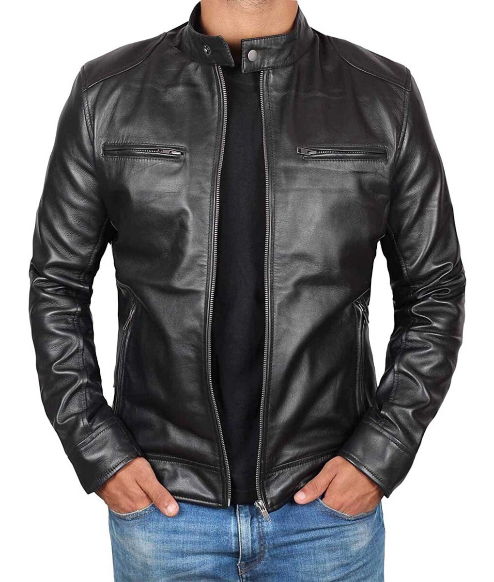 Frank Cafe Racer Leather Jacket