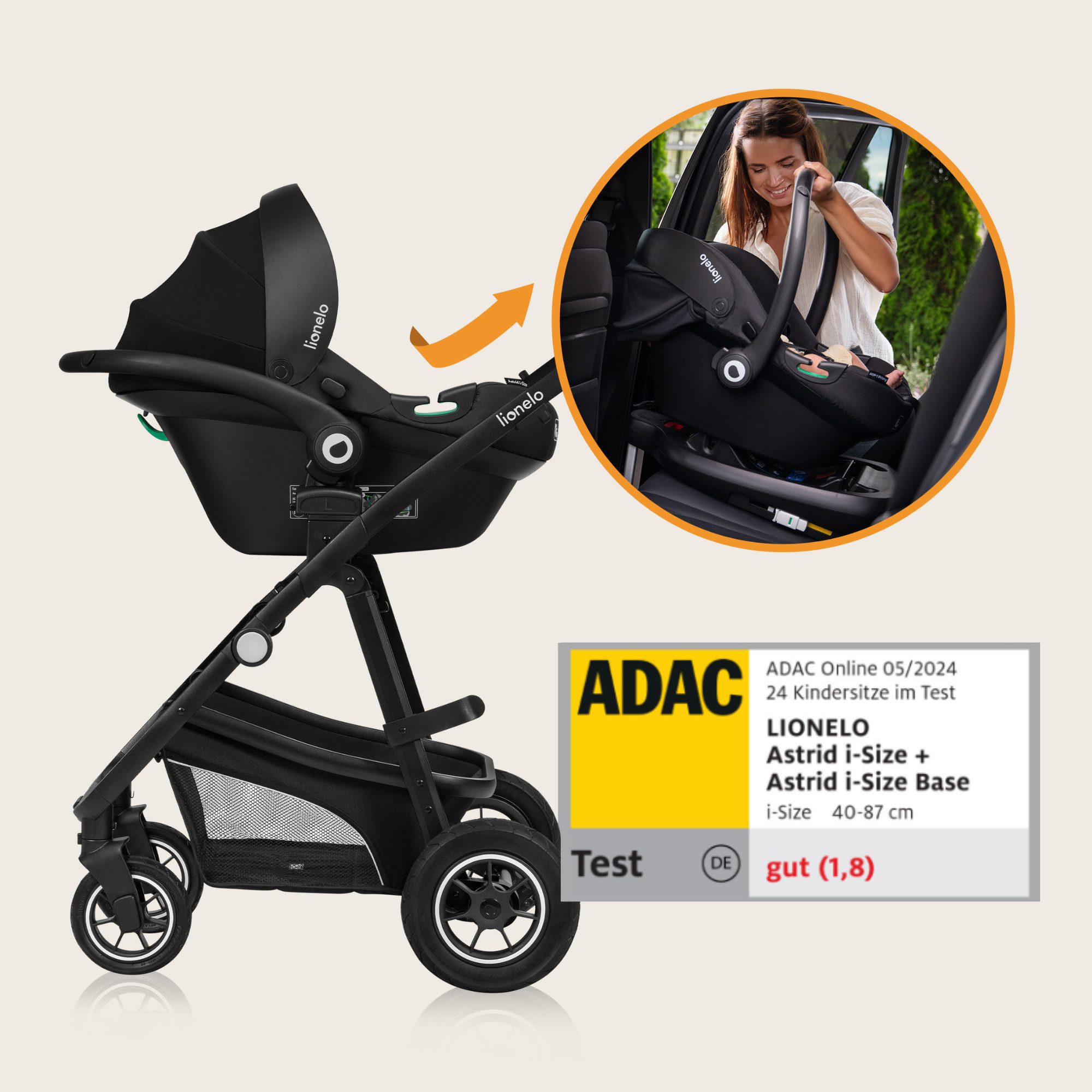Kombi-Kinderwagen MERIL 3IN1