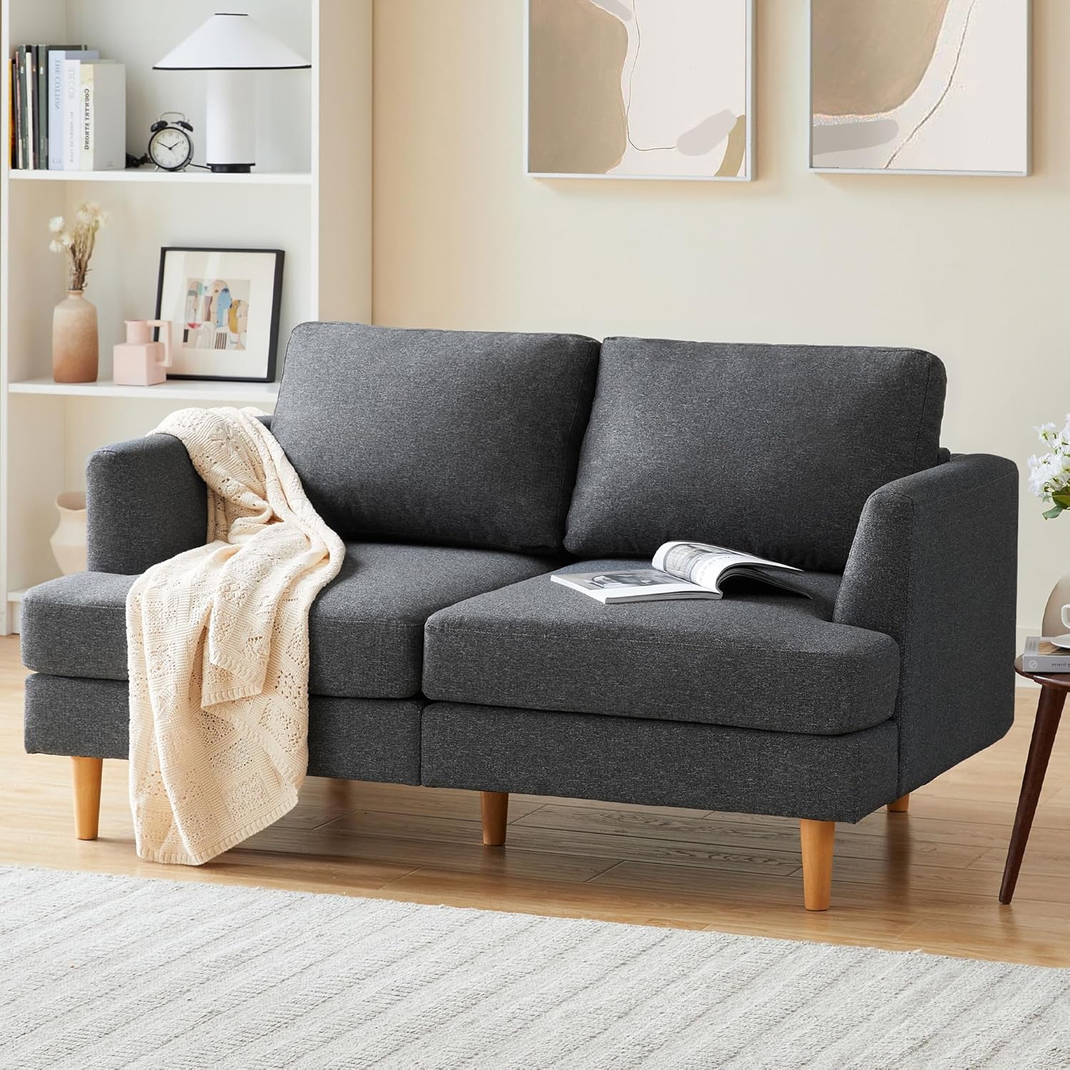 Loveseat Sofa Mid Century Love Seat for Living Room