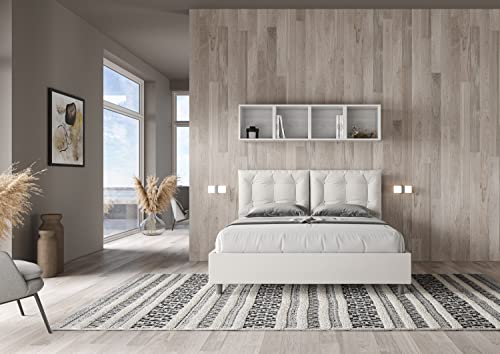 ITYHOME Letto Annalisa 160x210 con rete bianco : Casa e cucina