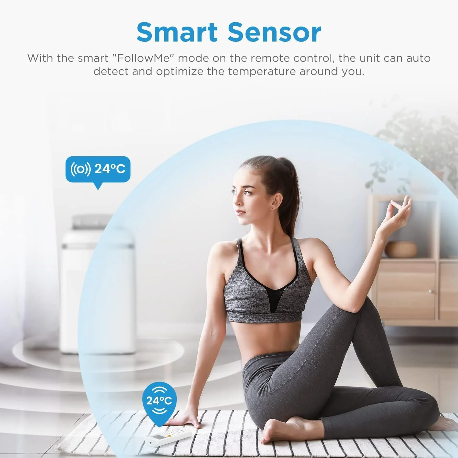Midea Mobiele Airconditioner MPD-12CRN7, 12000 BTU 3,5kW, Koelen&Ventileren&Ontvochtigen, Ruimtegrootte tot 117m3(43�O), Mobiele Airco met Afvoerslang