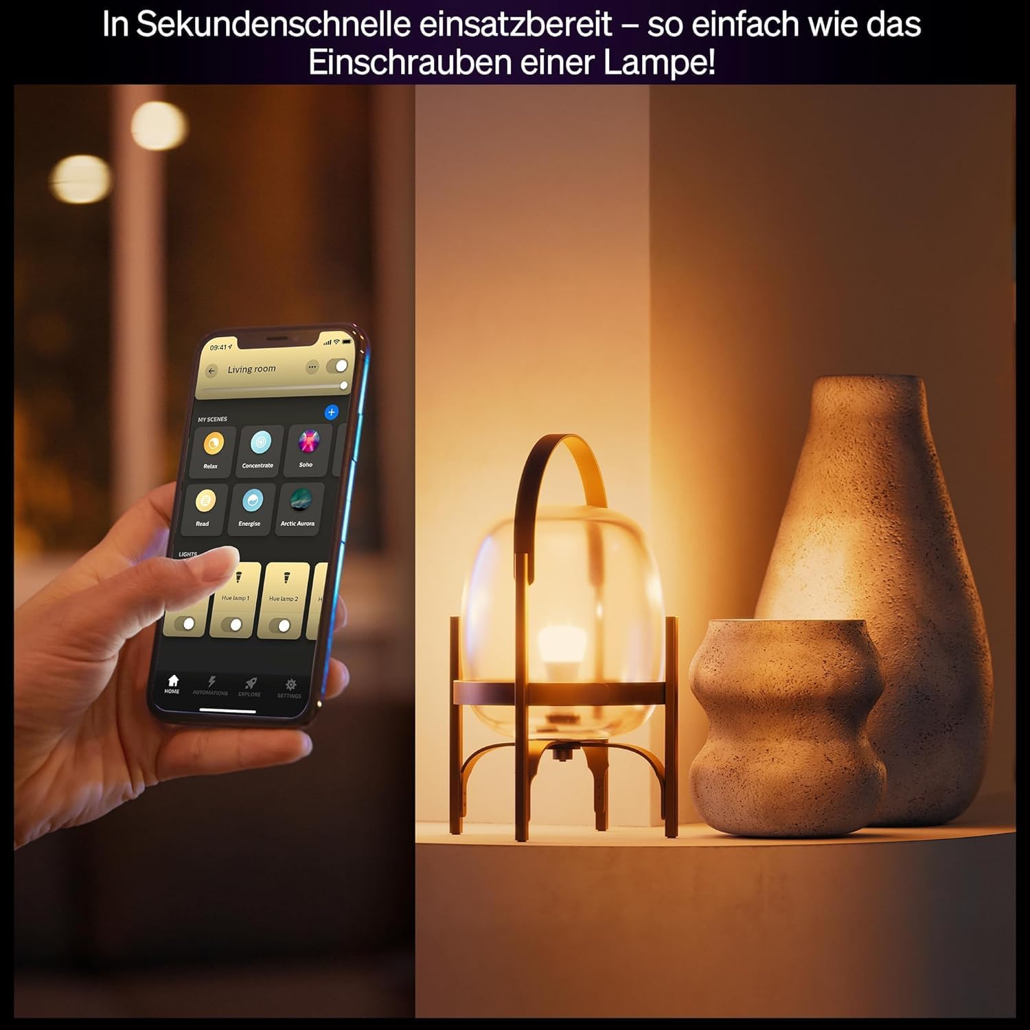Hue Bundle – 4 x Doppelpackungen White Ambiance 1100 A60 E27 Smart-Leuchtmittel (8 Glühbirnen), dimmbare LED, warmes bis kaltes Licht, App- und Sprachsteuerung, funktioniert mit Alexa, Google