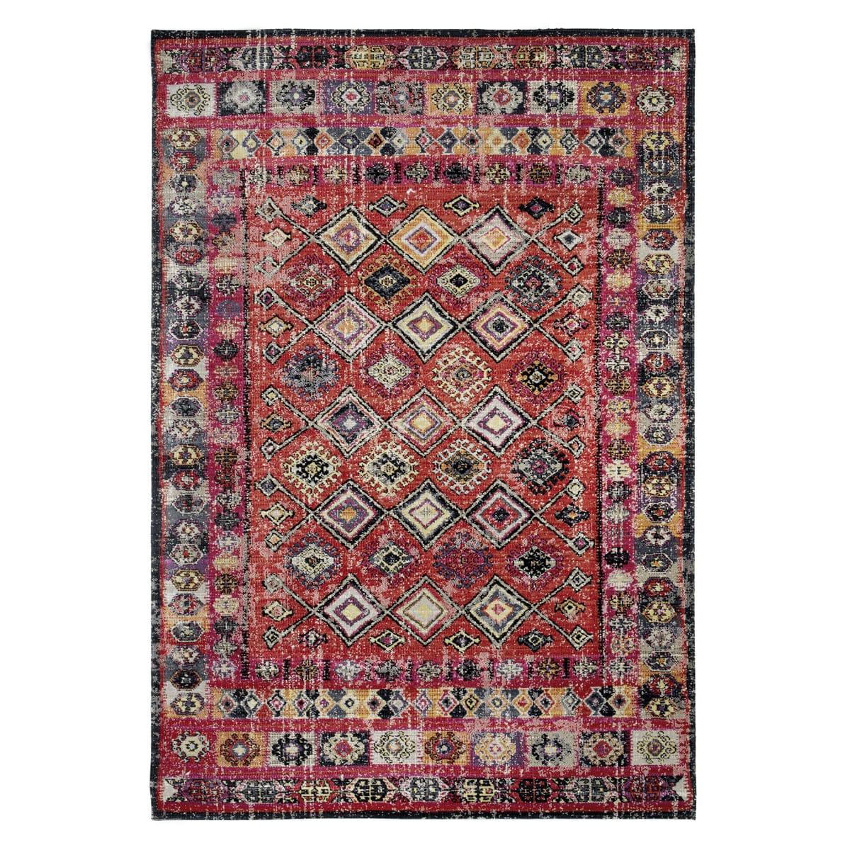 Outsunny Teppich In- und Outdoor Multicolor Dunkel 290 x 200 x 0,5 cm