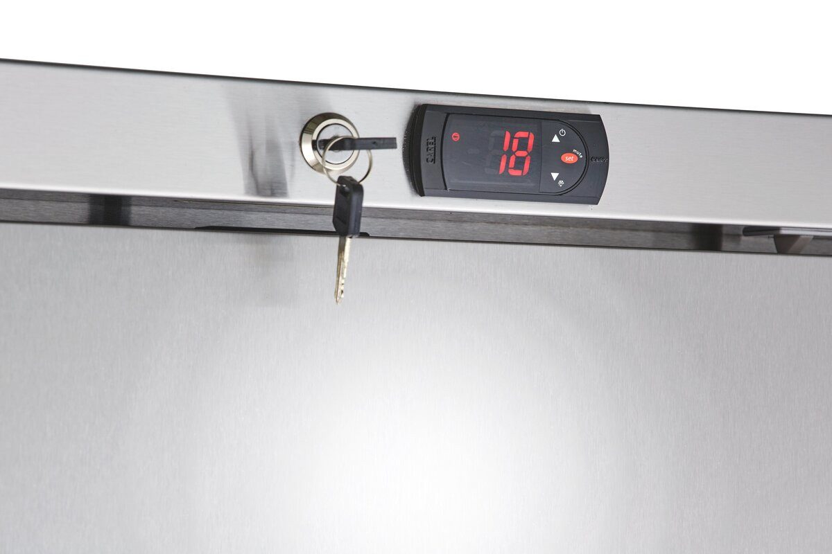 Vollraumkühlschrank Lagerkühlschrank - 590 L - abschließbar - Edelstahl - Gastronomie