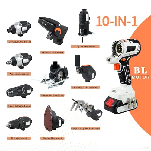 Set Utensili Elettrici Per La Lavorazione Del Legno Senza Fili 10 In 1, Kit Combinato Utensili Elettrici Senza Spazzole, Batteria 4,0 Ah, Kit Combinato Set Trapani Per Progetti Fai Te Versatili : Amazon.it: Fai da te