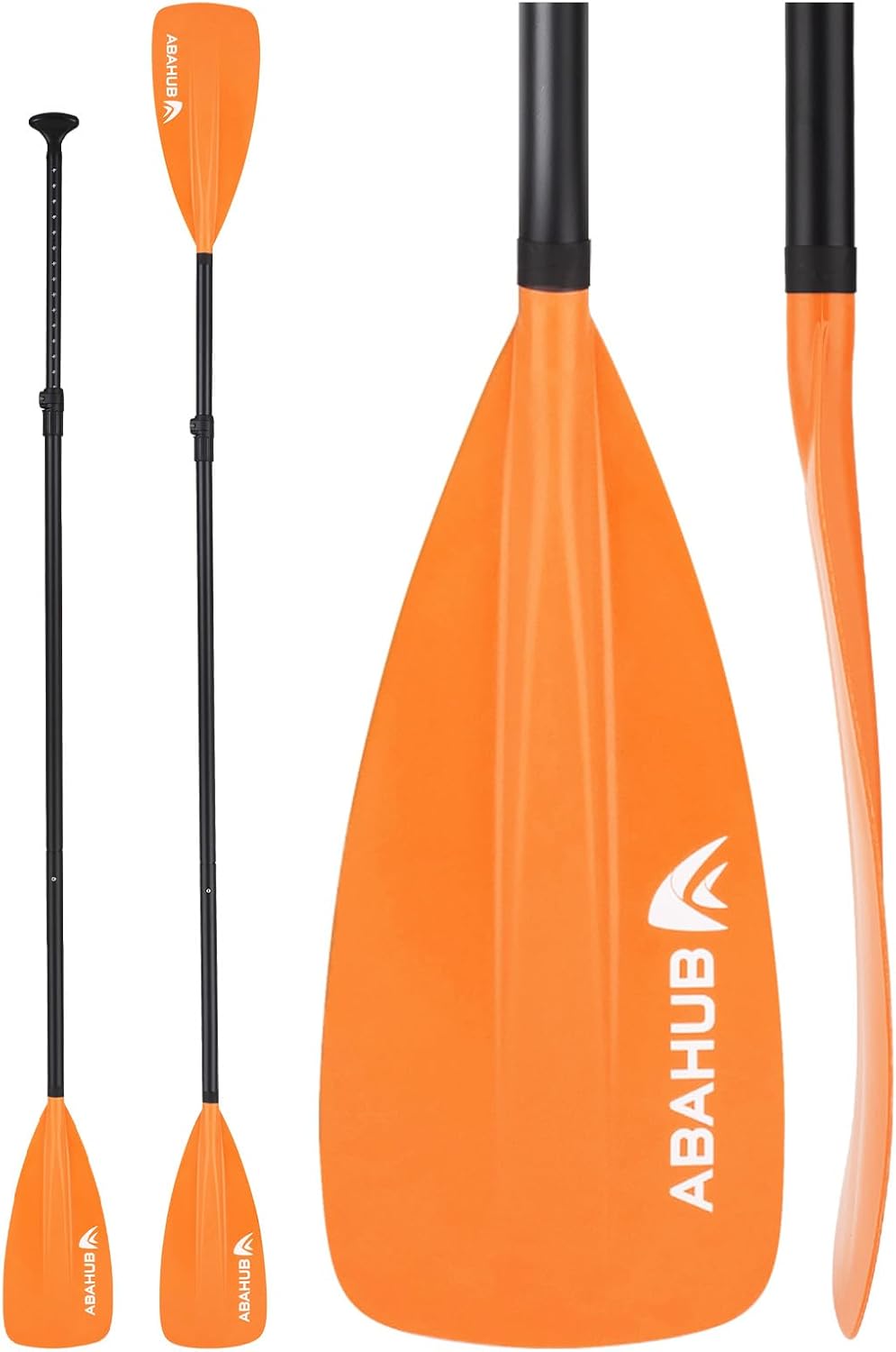 Abahub Pagaia SUP Alluminio Remi SUP Paddle Stand Up Paddle Telescopico 173-213 cm per Tavola da Surf Canoa SUP, Lama in Nylon di Plastica in Nero/Blu/Verde/Rosso/Arancione/Giallo
