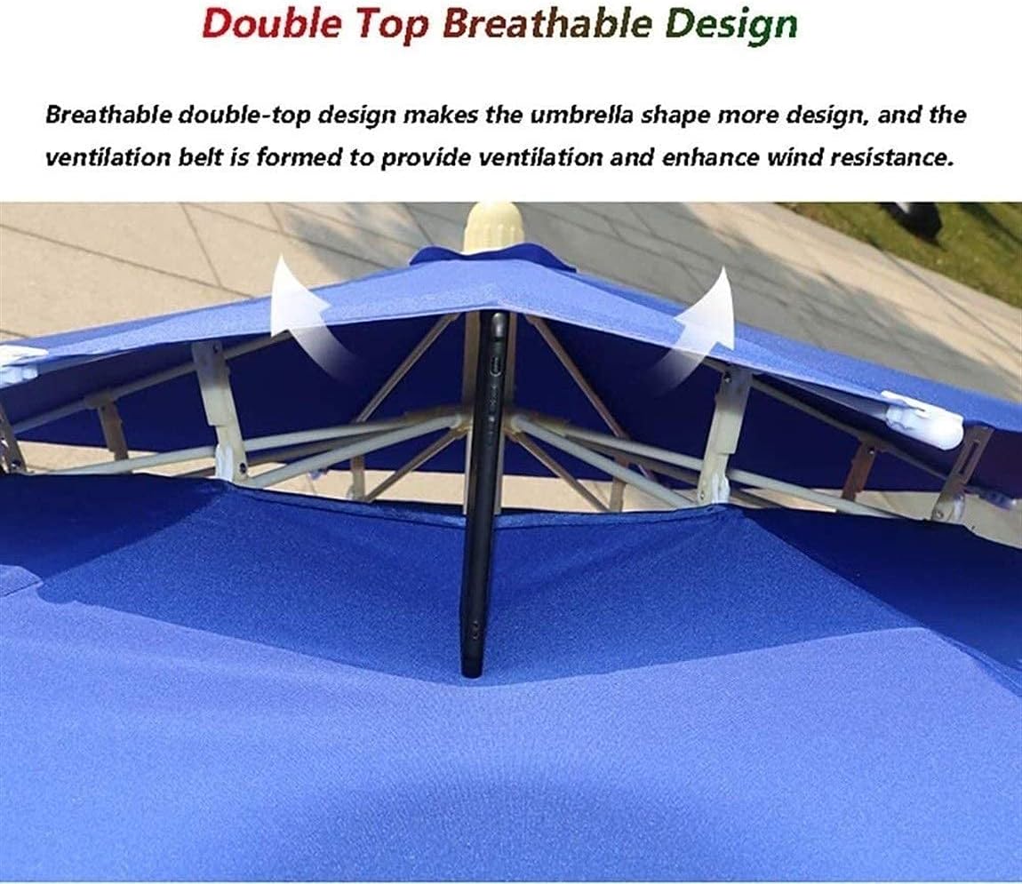 Sonnenschirm Sonnenschirm Gartenschirme 7,5 'Double Top Outdoor Patio Sonnenschirm, perfekt für Outdoor Yard, Beach Commercial Event Market, g, Pool Side good