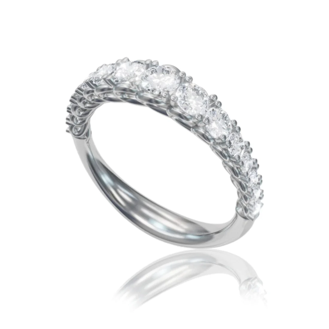 Anello Mikiko riviera a scalare linea Infinite Love brillanti ct 0,87 G-SI1