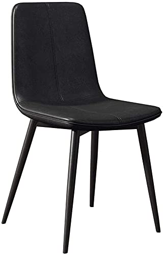 Cucina Sala da pranzo Mobili Sedie Cucina Sedie da pranzo Gambe in metallo Sedie con schienale Cuscino in PU Sedia da reception Sedia da caffè per il tempo libero (Color : Black, Size : Blac : Amazon.it: Casa e cucina