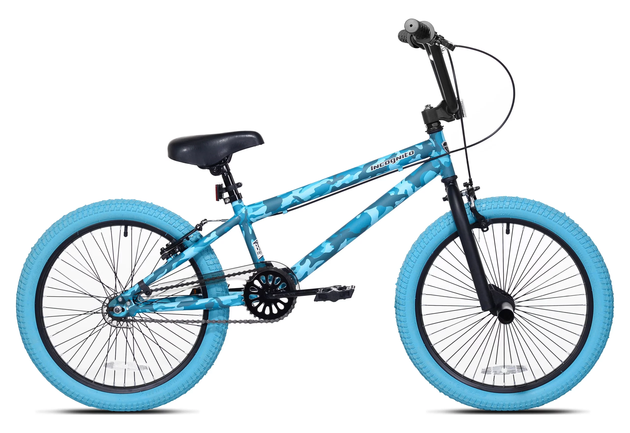 Kent 20&prime;&prime; Incognito Girl&rsquo;s BMX Bike, Turquoise Camouflage, Steel Frame, Ages 8 12, Dual Caliper Brakes