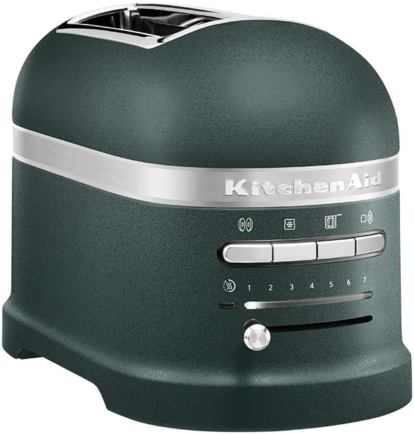 KitchenAid Toaster für 2 Scheiben mit Sandwich-Zange | Artisan | Retro Toast Machine | Verschiedene Funktionen und Bräunungsstufen | Grün