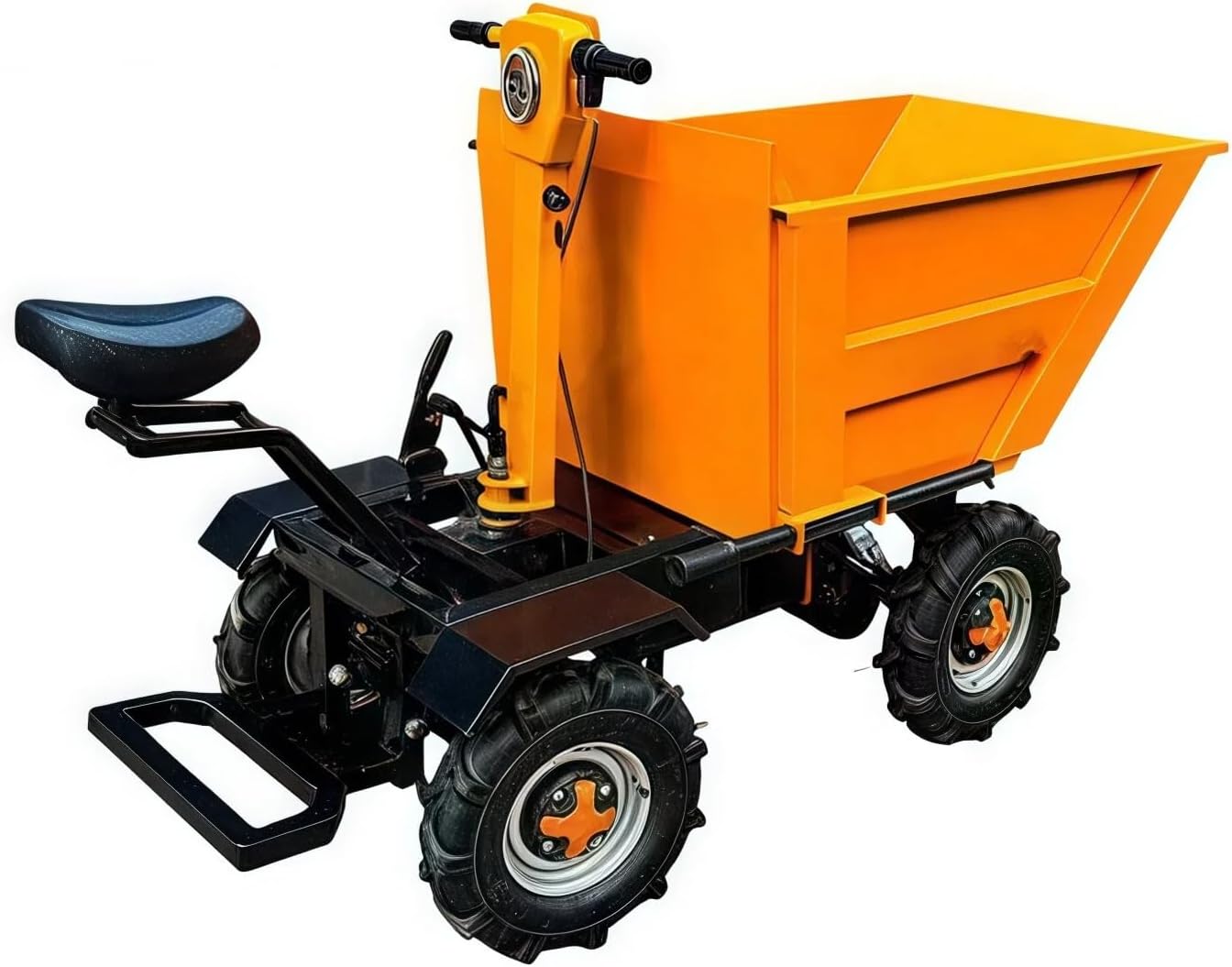 Electric Wheelbarrow  1900W Powerhouse 2205 lbs Heavy Duty Dump Cart All-Terrain Wheels for Hill Climbing & Rough Ground Utility Wagon for Yard  Garden  Construction Hauling & Dumping