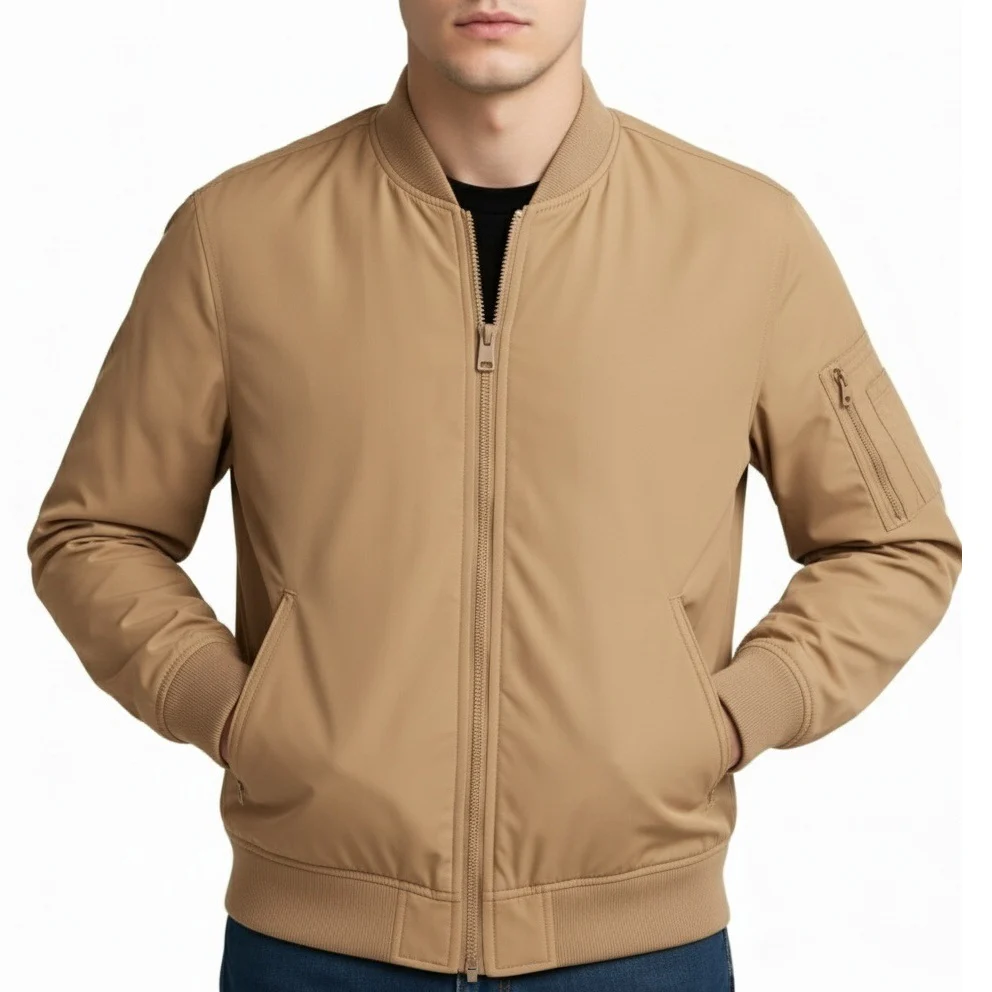 12 Pack Adult Spring Bomber Jacket in Khaki