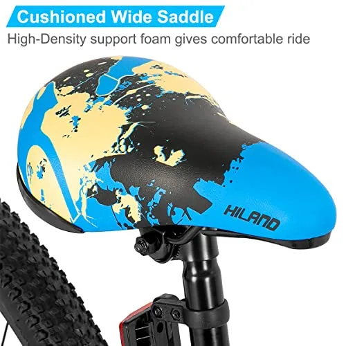 Hiland 26 inch BMX Bike Beginner Level to Advanced Riders with 2 Pegs Steel Frame Blue
