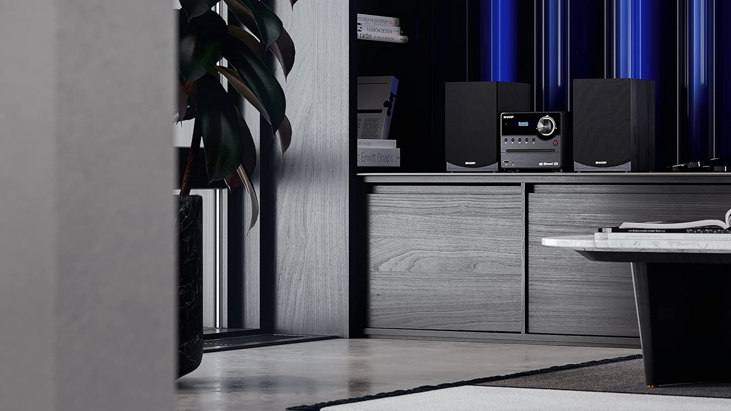 SHARP XL-B517D (BK) Stereo Sound System (45 Watts, Digital Radio with DAB+ and FM Tuner, Bluetooth) Black