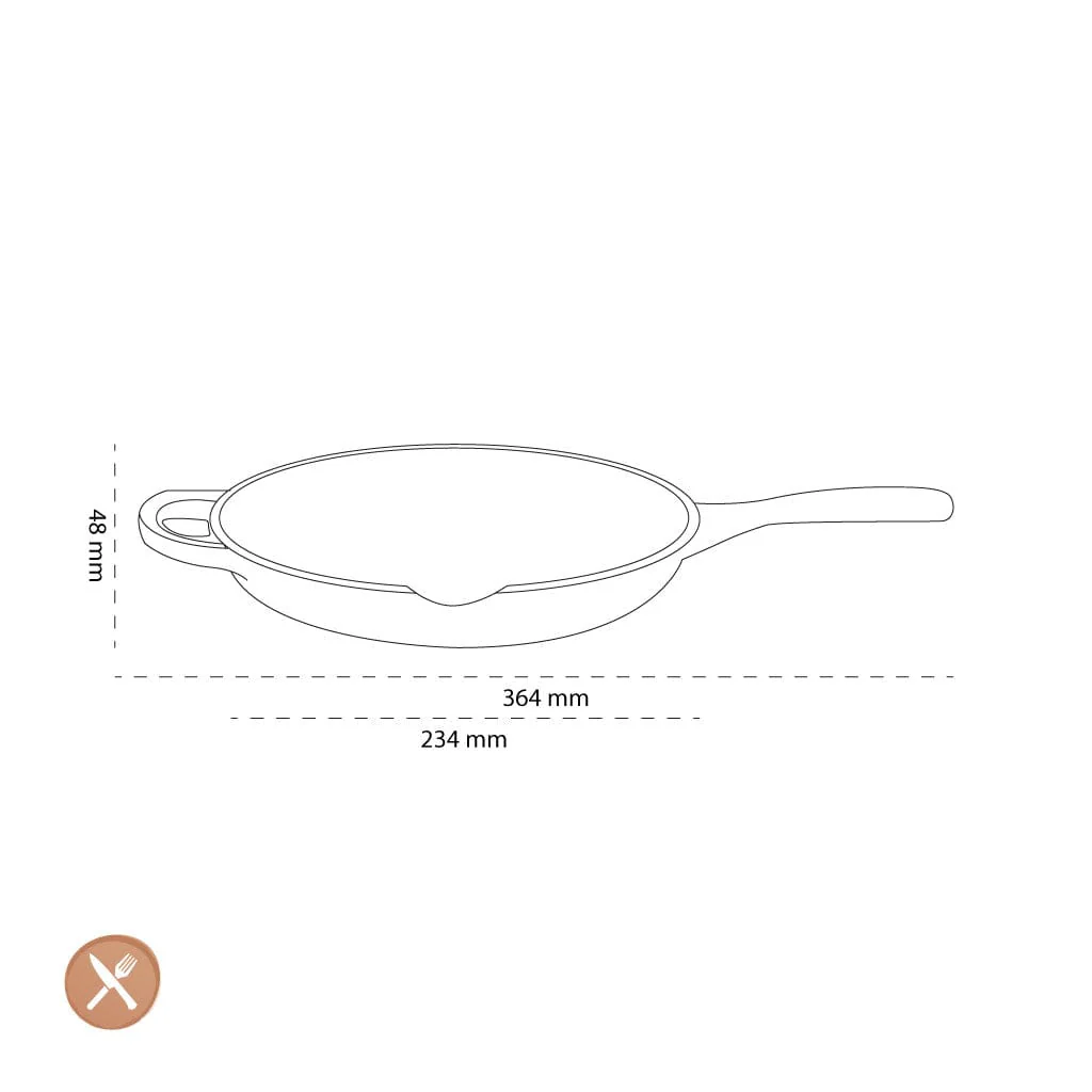 2025 Le Creuset - Sartén Signature redonda negro mate 20 cm