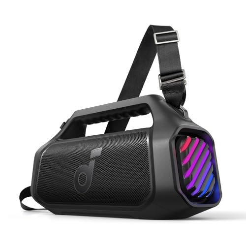 soundcore Boom 2 Plus Cassa Bluetooth Potente per esterni, 140W, 2 2 canali stereo, BassUp 2.0, Bluetooth 5.3, 30W ricarica rapida, 20 ore di riproduzione, IPX7, luci RGB, USB C, EQ personalizzata : Amazon.it