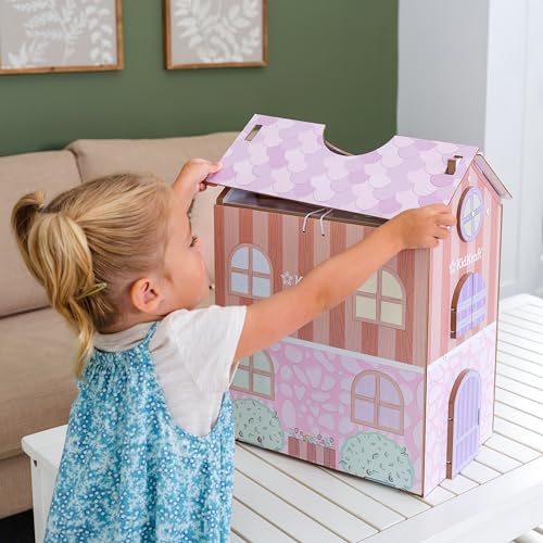 KidKraft Casa delle Bambole in Legno Play & Store Cottage con Accessori e Mobili, Set da Gioco a 3 Piani per Mini Bambole di 12 cm, Giocattolo per Bambini, 20510 : Amazon.it: Giochi e giocattoli