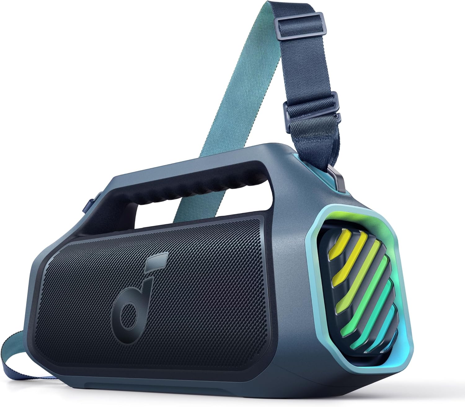 soundcore Boom 2 Plus Outdoorluidspreker, 140 W, 2+2 kanalen, BassUp 2.0, 20 uur, snel opladen, IPX7 waterdicht, RGB-verlichting, USB-C, powerbank, BT 5.3, draagbare Bluetooth-luidspreker, camping