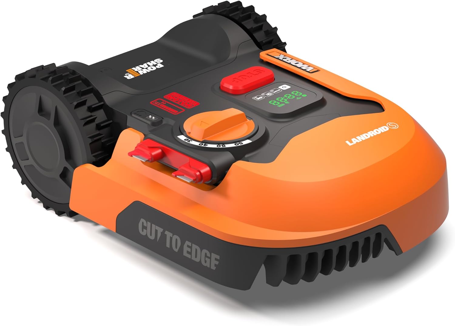 WORX Landroid WR169E Mähroboter mit Begrenzungskabel für Gärten bis 300m² - AIA Navigation - App Steuerung, WLAN, Bluetooth - Cut-to-Edge - 16 cm Schnittbreite - 30-60 mm Schnitthöhe