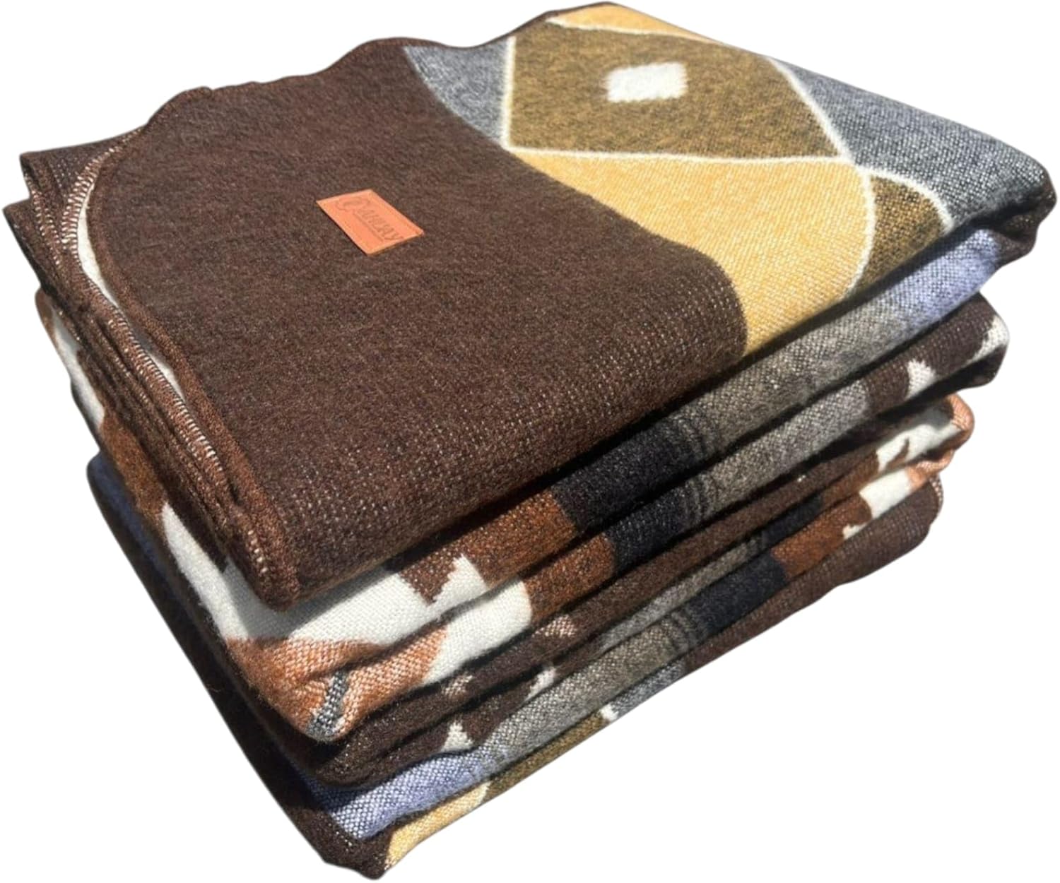AHUAY Premium Hypoallergenic Alpaca Wool Blanket – Reversible 2-in-1 Andean Geometric Throw, Ultra Soft Warm Lightweight, Handmade in Ecuador (Tungurahua Brown Coffee, King)