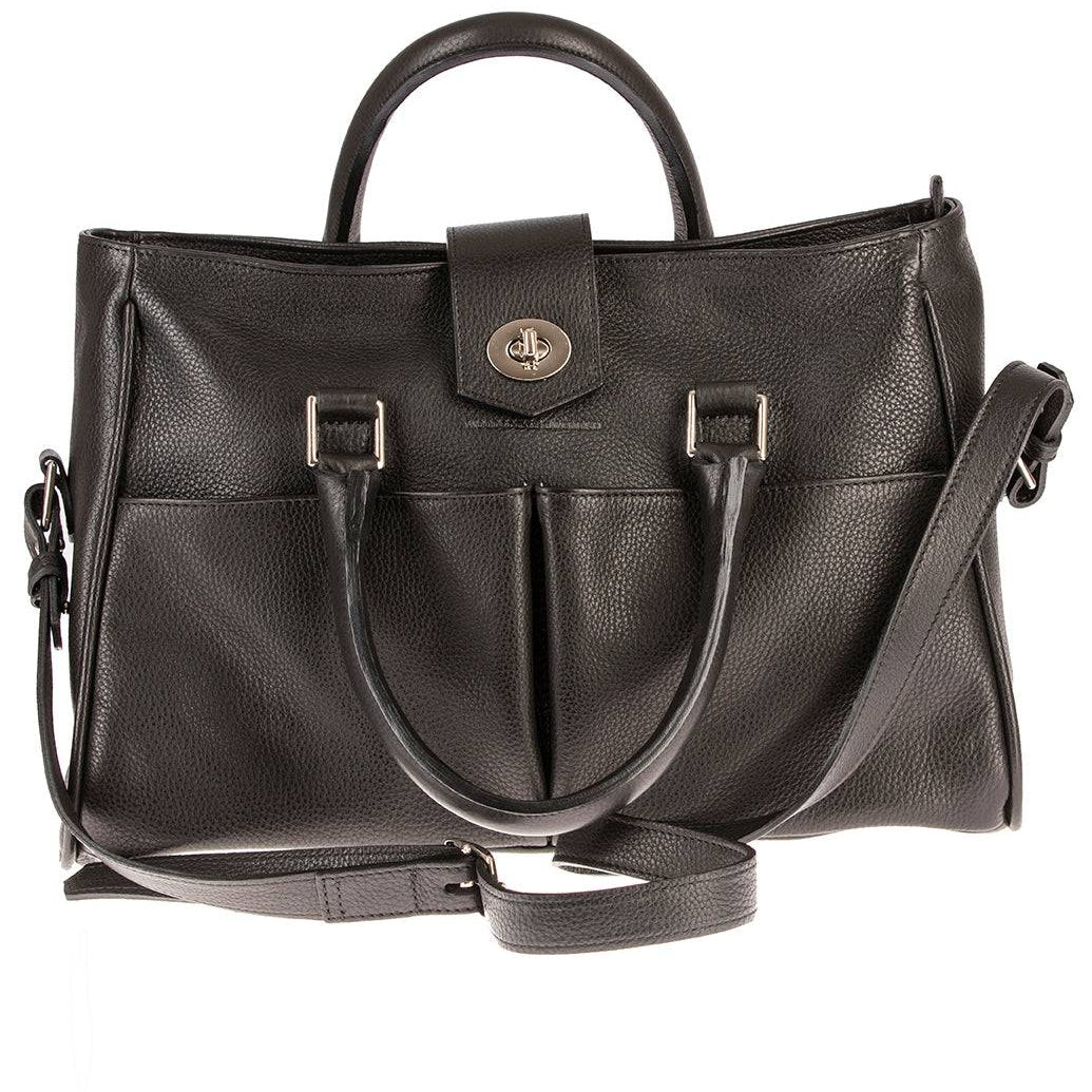 Black Cadogan Tote Bag �C Aniline Leather | Made in England