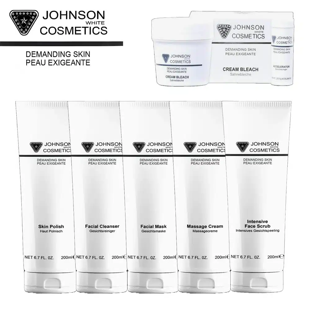 Johnson White Cosmetics Complete Facial Kit- 5 Steps + Free Bleach Kit