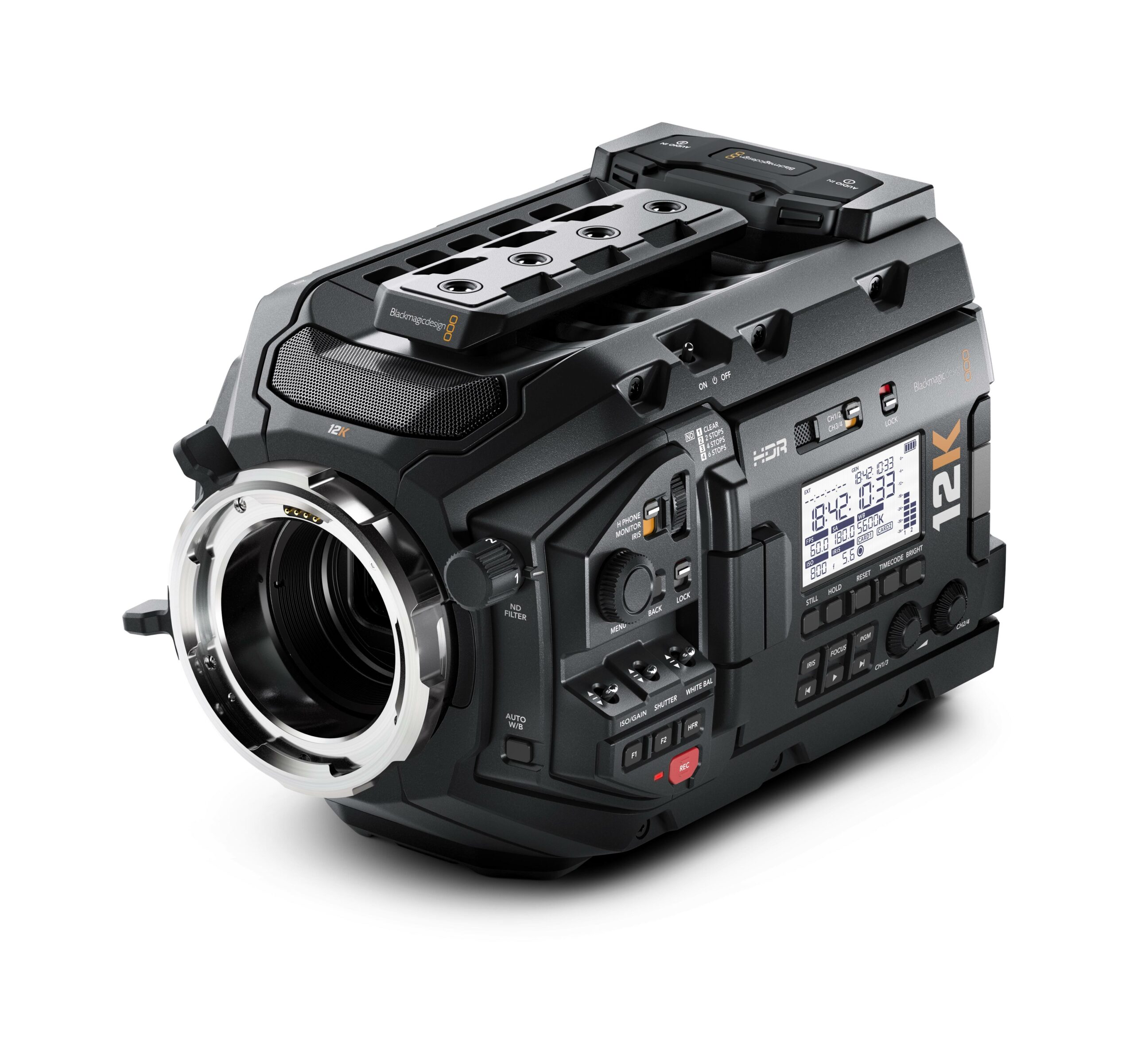 Blackmagic Design URSA Mini Pro 12K Digital Cinema Camera, Super35 Sensor, PL Mount, 12K/8K/4K Recording, Dual CFast/SD Card Options