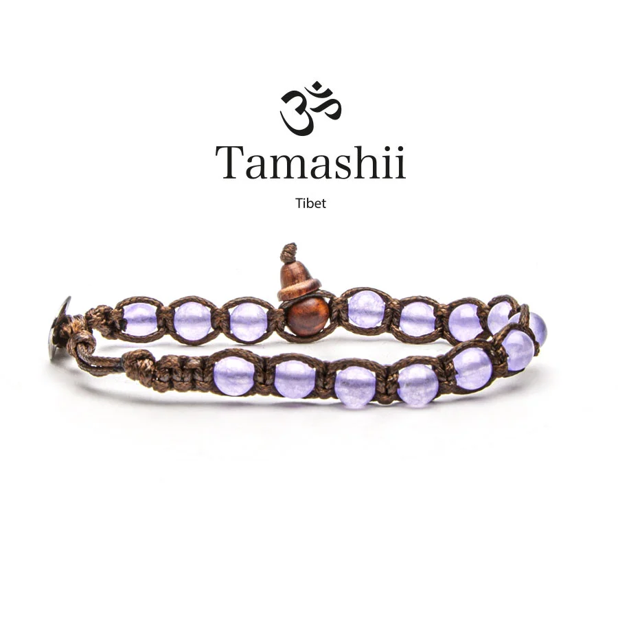 Bracciale mini Tamashii da 6mm in giada lavanda BHS601-201
