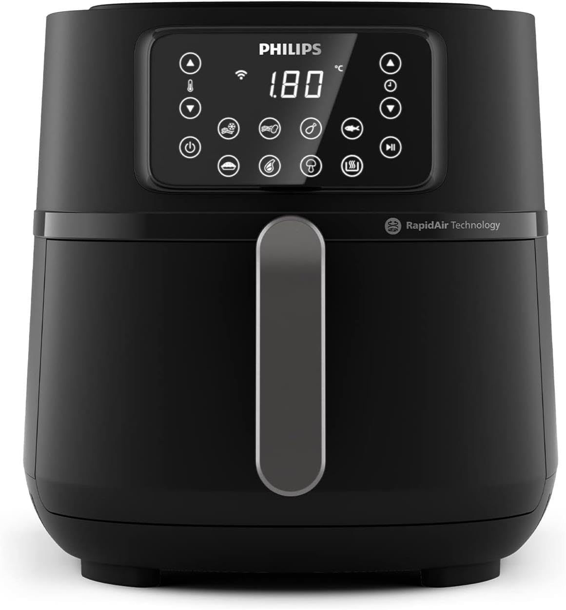 Serie 5000 Airfryer XXL Connessa – 16 Funzioni di Cottura, Fino al 90% di Grassi in Meno, Compatibile con App e Alexa, Capacità 7.2L, Facile da Pulire, Ricette Salutari (HD9285/90)