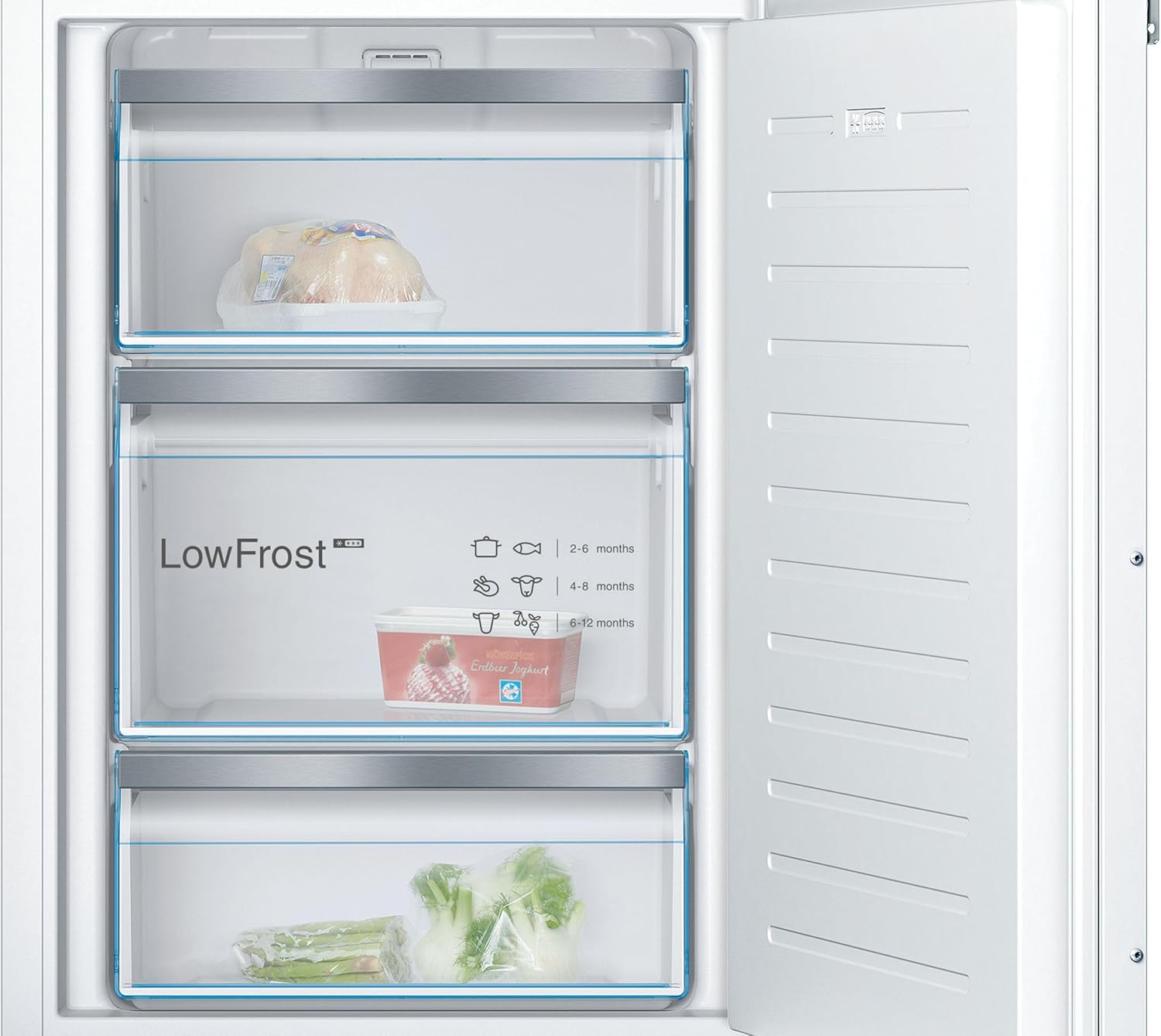 Bosch GIV11ADC0 Serie 6 Einbau-Gefrierschrank, 95 kWh, Jahr, 70 l, LowFrost, FreshSense, 72 x 56