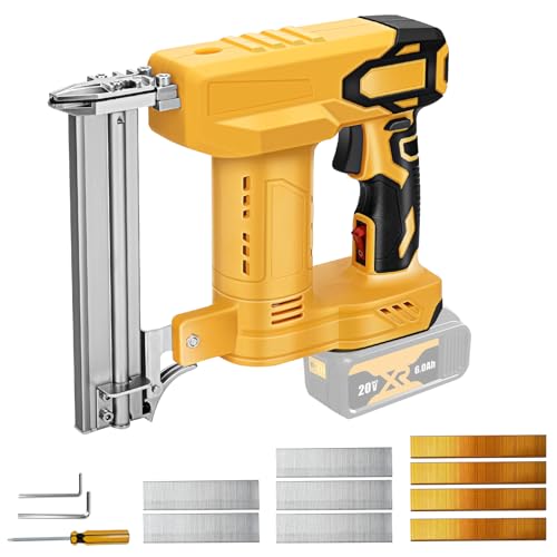 Pistola per unghie a batteria, compatibile con batteria Dewalt da 20 V, 100 W, per legno, con 500 chiodi e 500 graffette, senza batteria e caricatore : Amazon.it: Fai da te