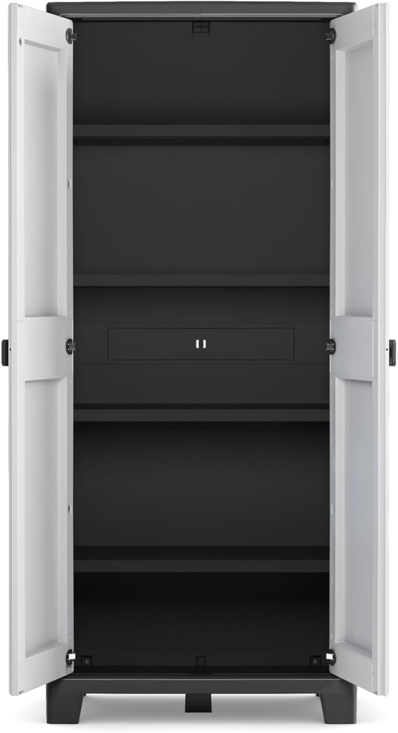 Keter Armadio Alto Titan con Ripiani Regolabili, da interno ed esterno, 80 x 44 x 182 cm
