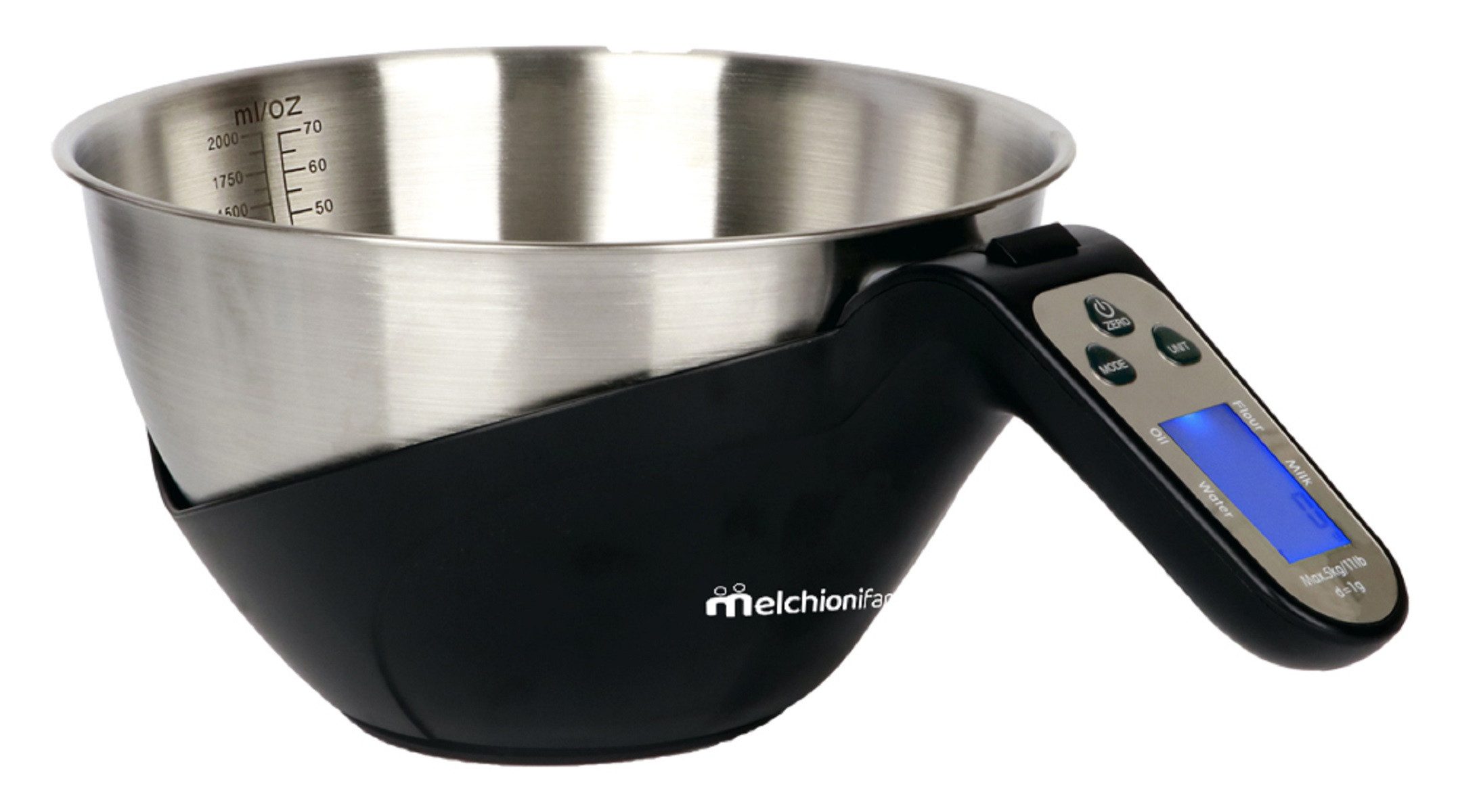 Küchenwaage EQUILIBRA Küchenwaage mit Edelstahl-Schüssel 5 kg Kapazität