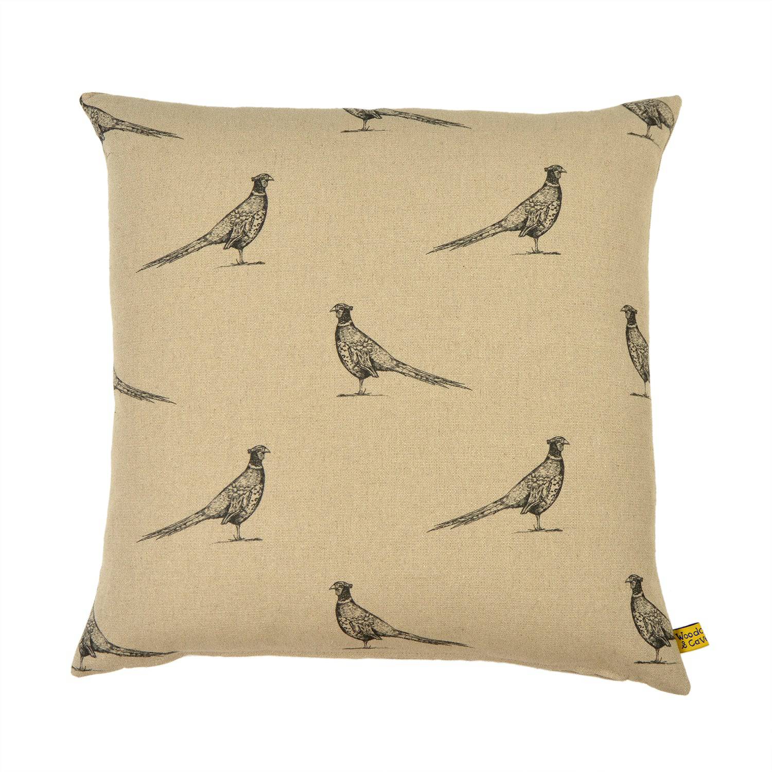 Pheasant Linen Cushion �C Sustainable & Handmade in Britain | 40cm & 50cm Sizes
