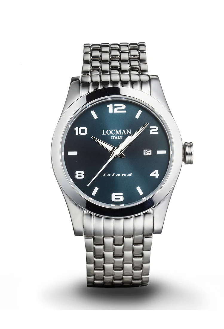 Orologio Locman Island petrolio bracciale acciaio 0613A19S-00PTWHB0