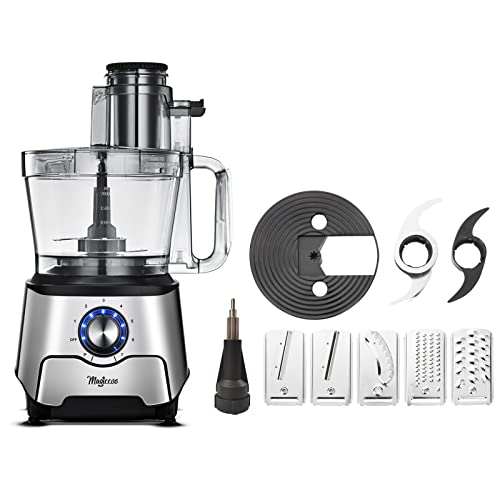 Magiccos 14 Cup French Fry Cutter Storage Drawer Food Processor   XL Bowl, Large Chute & Storage Drawer, Slicing & Shredding, Chopping & Mixing, For Fries, Cheese, Meat & Veggie Prep, For Home Kitchen: Home & Kitchen