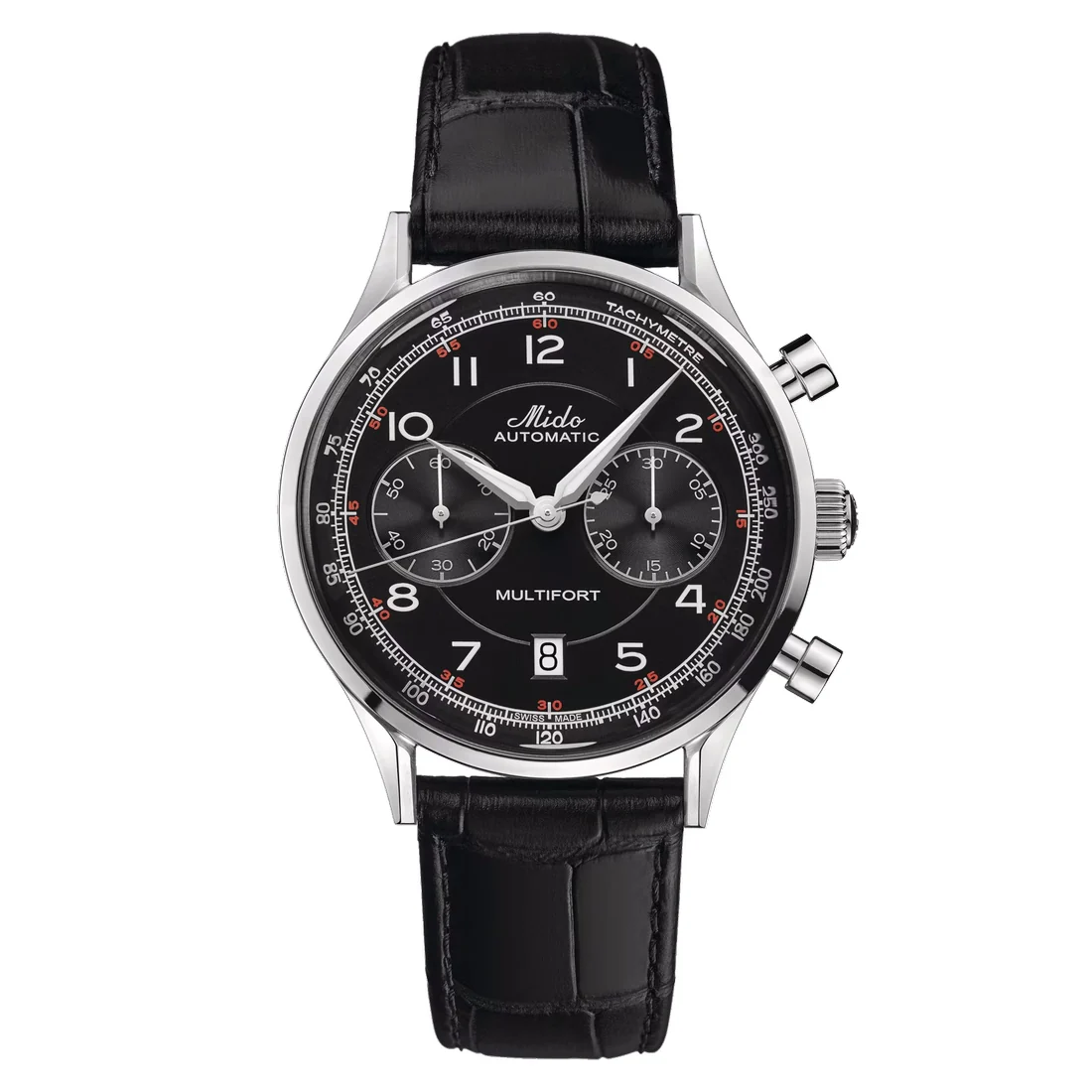 Orologio Mido Multifort Patrimony Chronograph quadrante nero