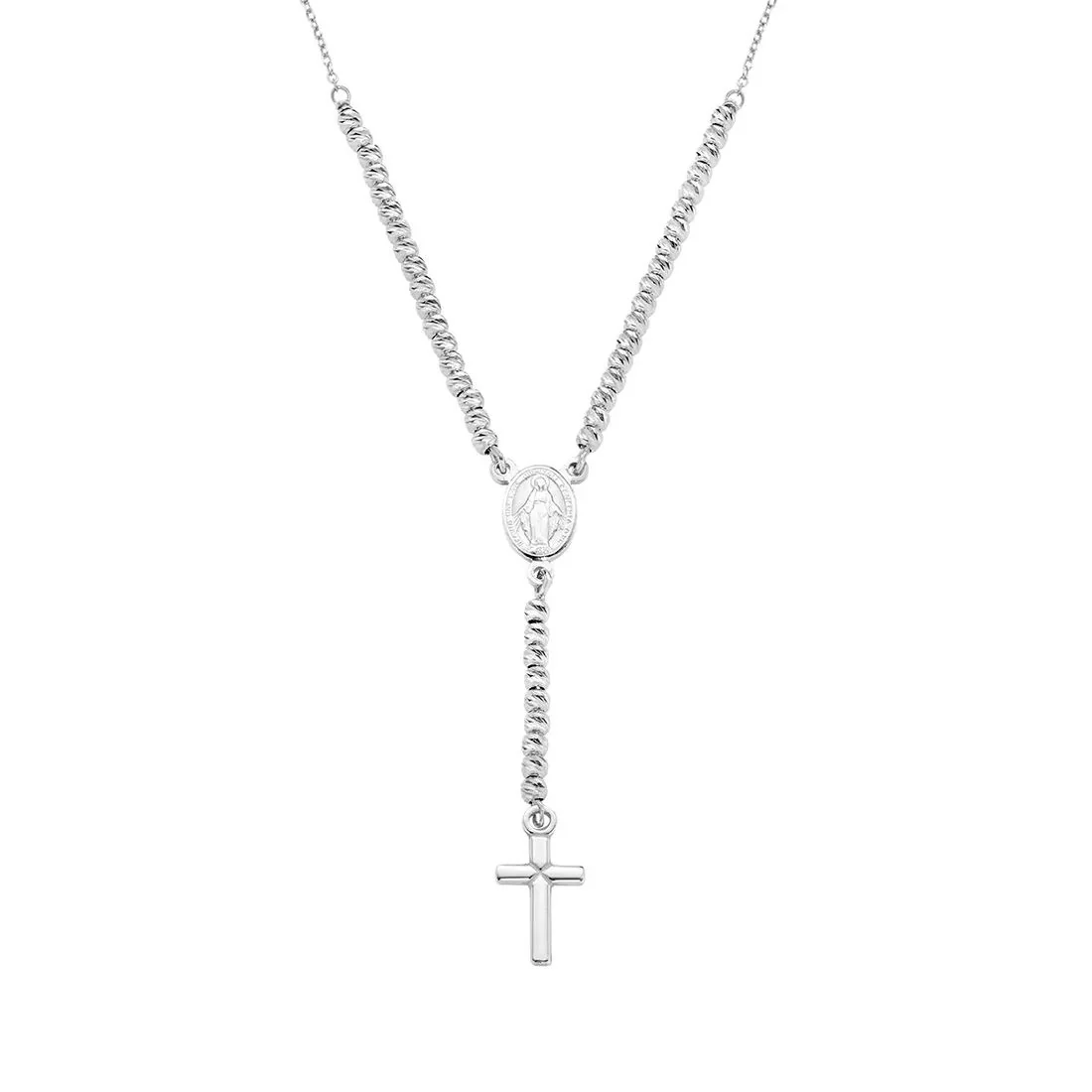 Collana Amen Stile Rosario con sfere diamantate CLCRMIBBD4