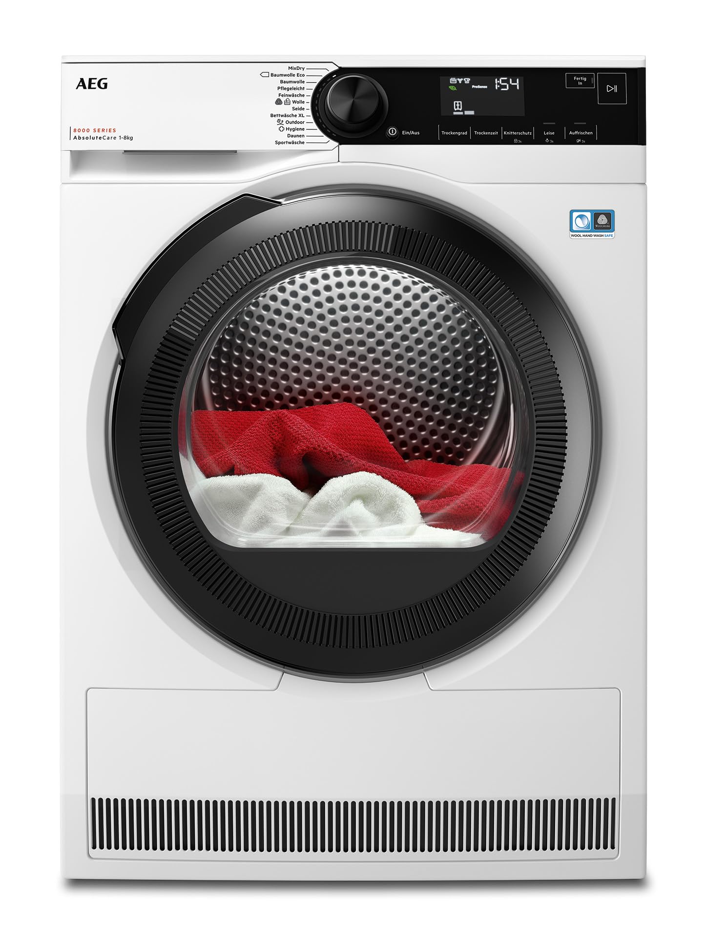 AEG Serie 8000 Wärmepumpentrockner 8 kg Testsieger 2023 TR8AMZ68 A+++ AbsoluteCare ÖkoFlow ProSense