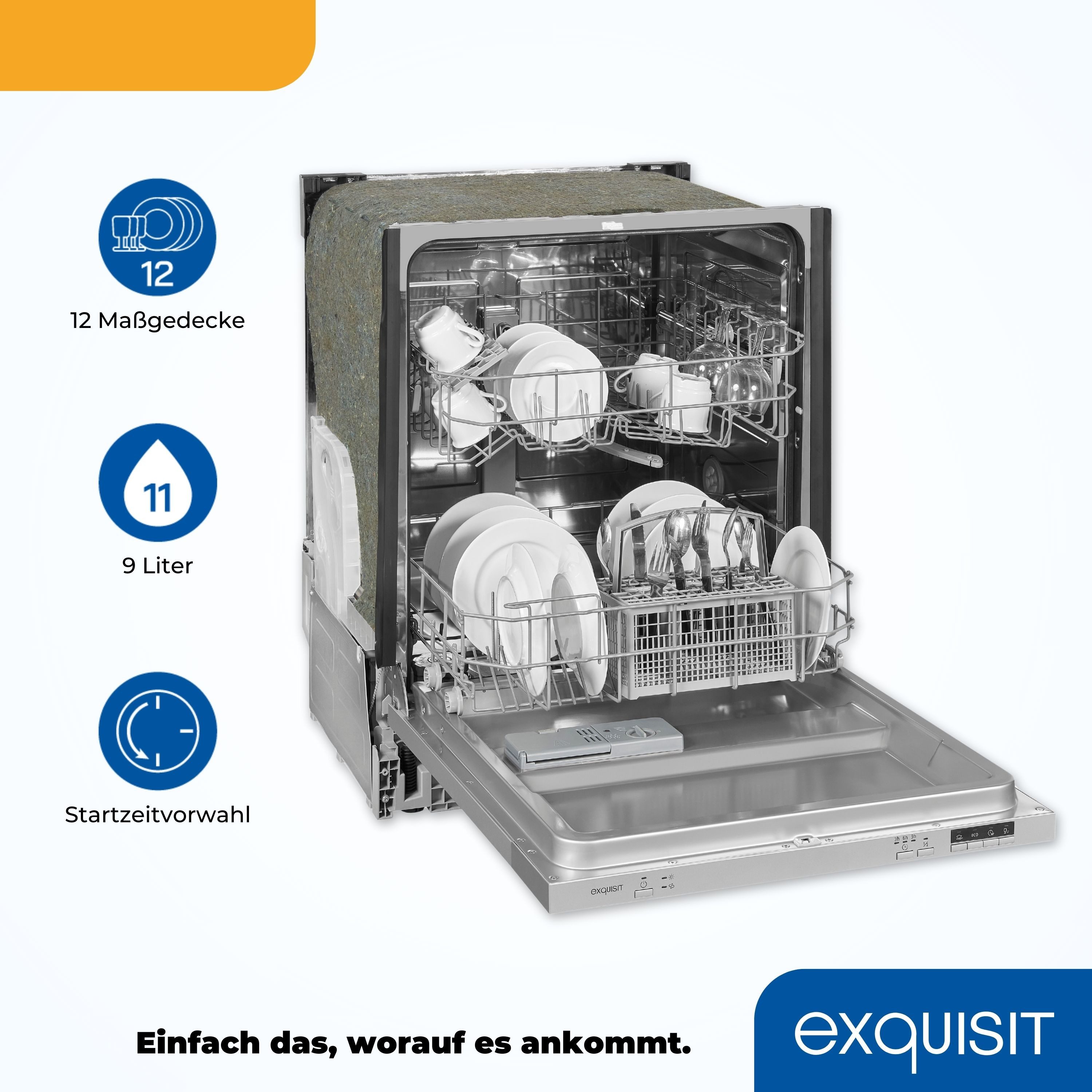 vollintegrierbarer Geschirrspüler EGSP6012-E-030E silber