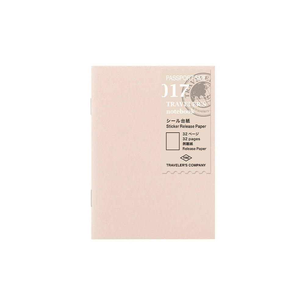 Traveler's Company - Traveler's Notebook Refill - Passport Size - Sticker Release Paper 017