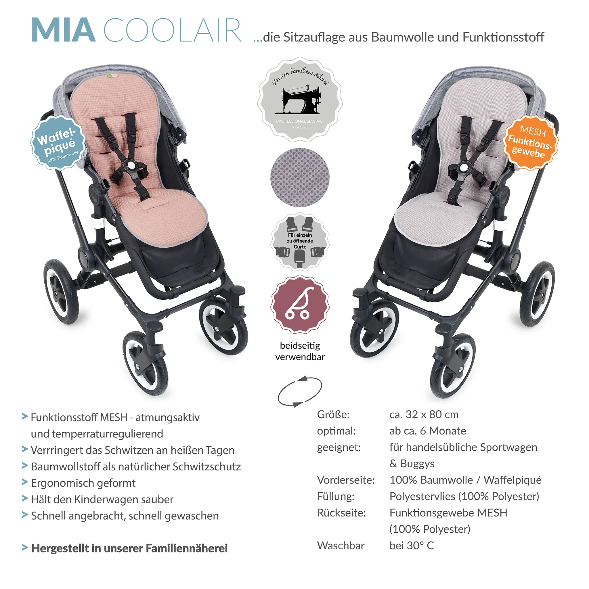 MIA COOLAIR die klassische Sitzauflage
