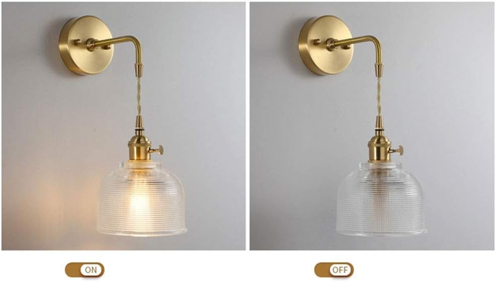 Wandleuchten, Wandlampen, Nordische Kupfer-Wandleuchte, Nachttischleuchte, Flur-Wandleuchte, Kreative Wandleuchte Aus Glas Für Schlafzimmer, Lightin-F,F