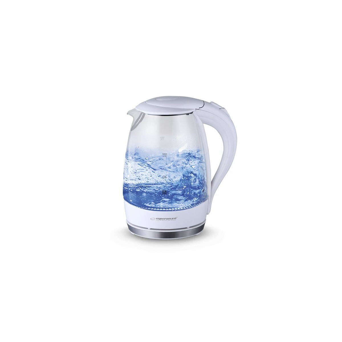 Wasserkocher Esperanza Salto Angel Glas Wasserkocher 1,7L Weiß