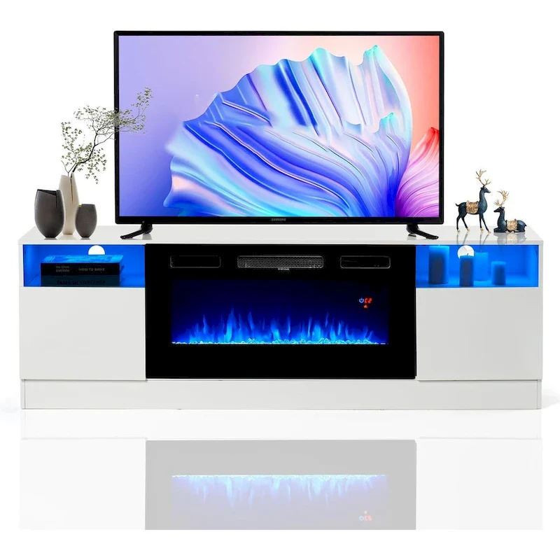 70 Fireplace TV Stand with 36 Electric Fireplace