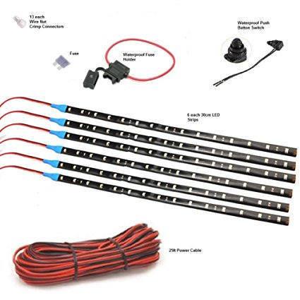 Pimp my Kayak - Red LED Lighting DIY Kit - 30,000 Lumens- Includes Red & Green Navigation Lights