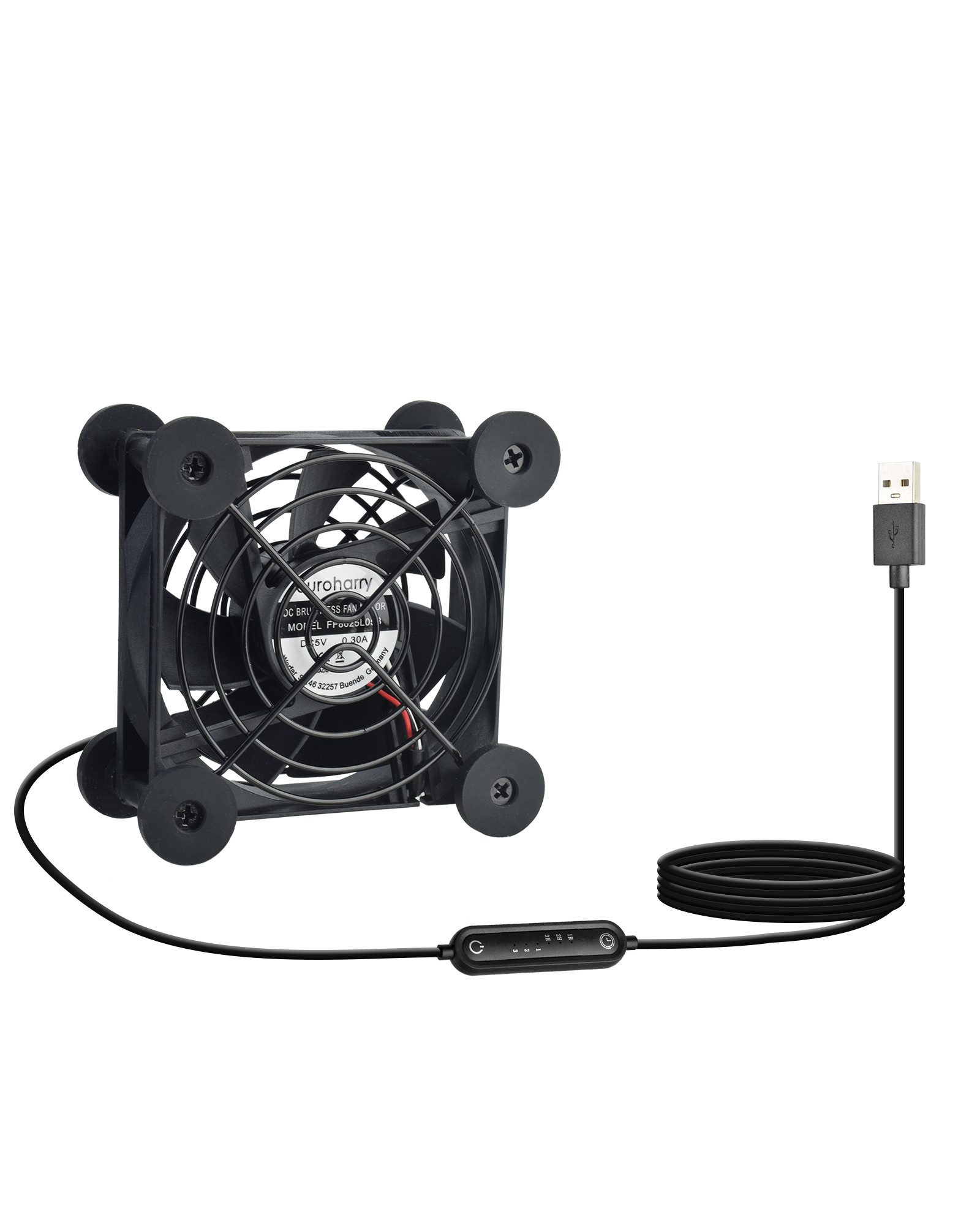 Mini USB-Ventilator USB 80mm leiser Ventilator6-Windgeschwindigkeiten Smart Timing