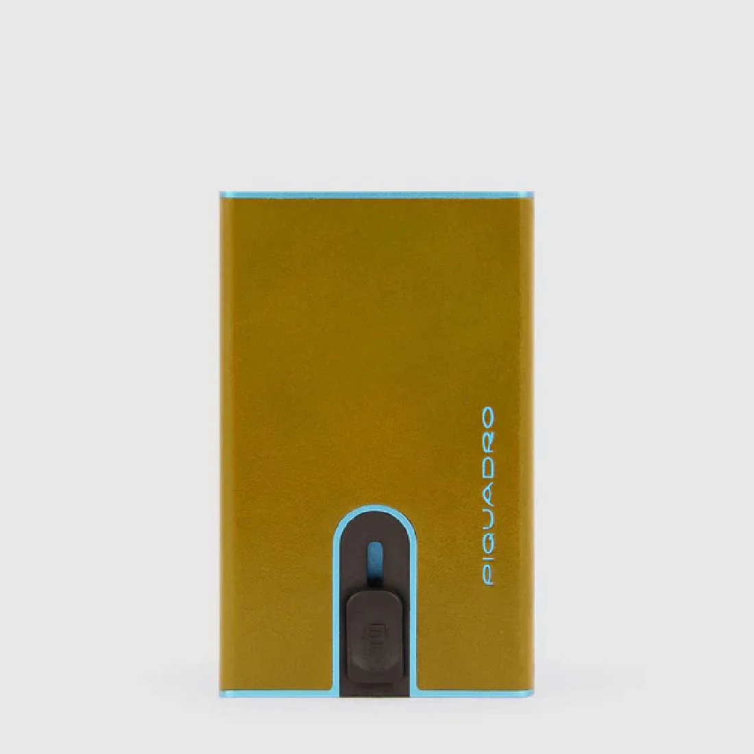 Portacarte Piquadro uomo automatico con rifiniture azzurre PP4825B2BLR-G